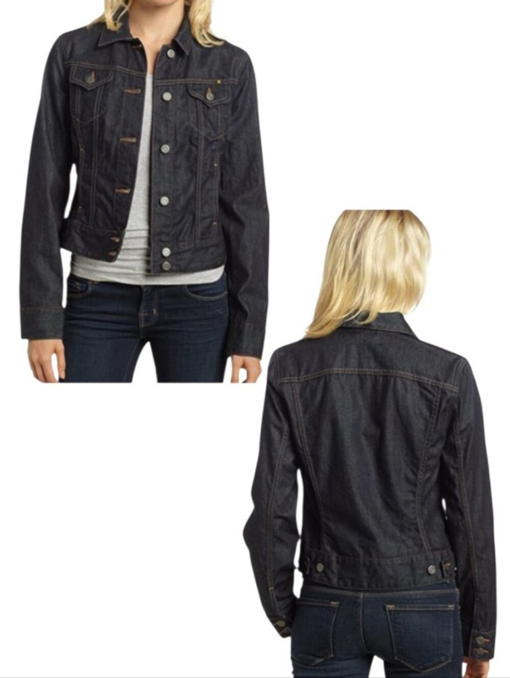 Lucky Brand Y2K Adelaide Denim Trucker Jacket Yin Yang